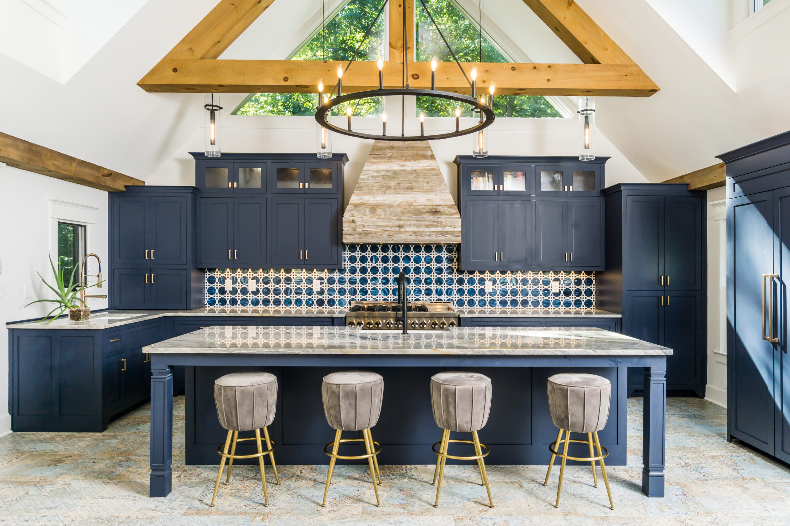 Beautifully Bold Blue Kitchen - AKDO