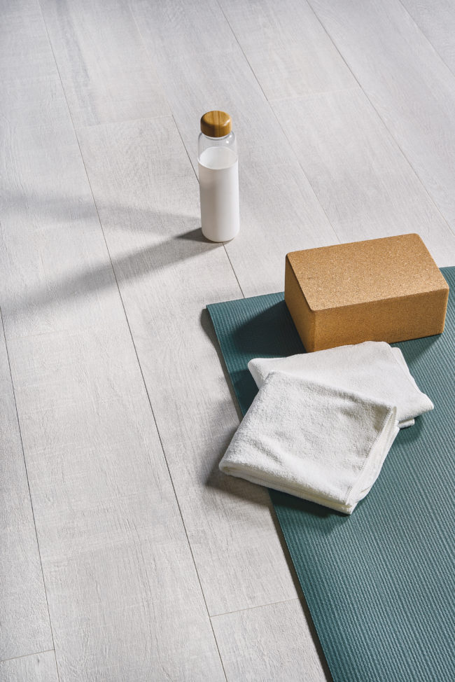 Wood Look Porcelain Light Plank Matte Yoga Studio Floor